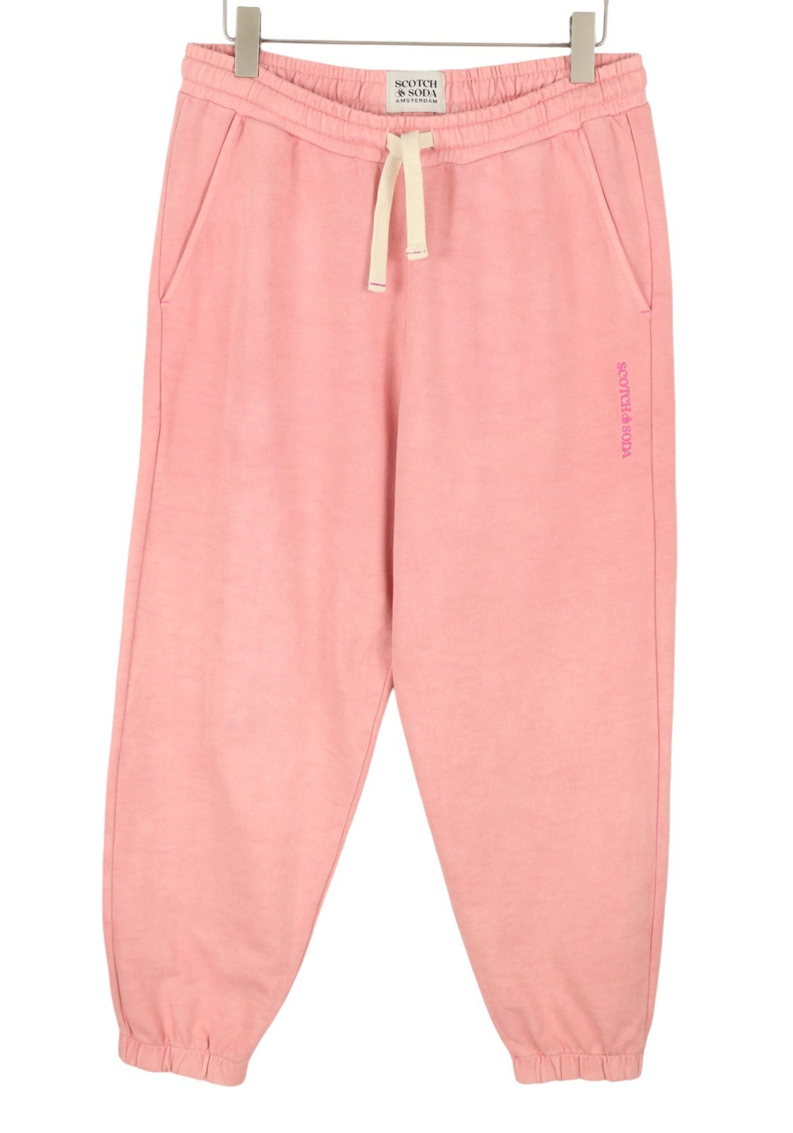 SCOTCH & SODA Men Trousers XL Pink Tie Dye Pattern Drawstring Waist Sweatpants