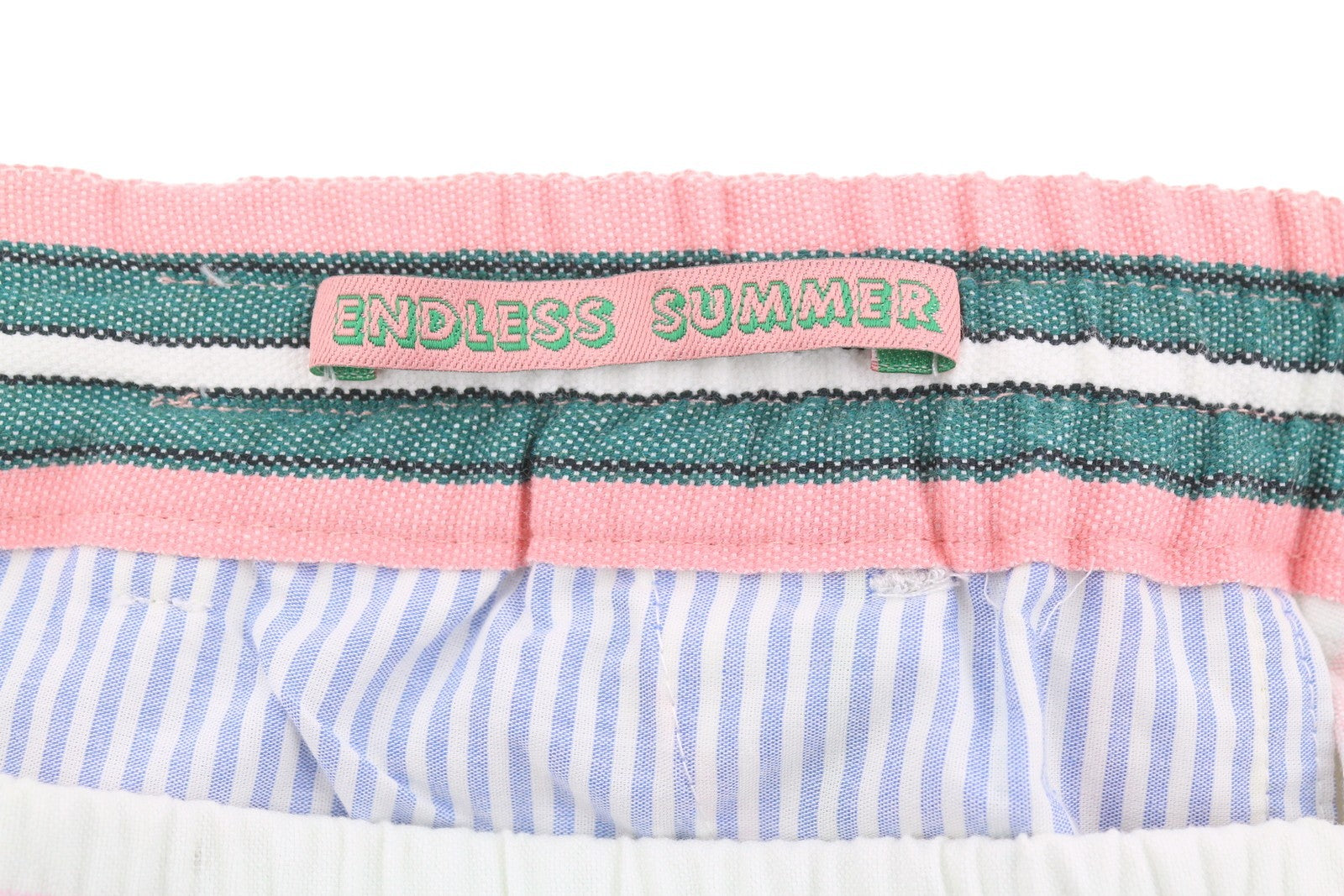 SCOTCH & SODA Blake Men Shorts W33 White Colourful Pinstripe Drawstring Waist