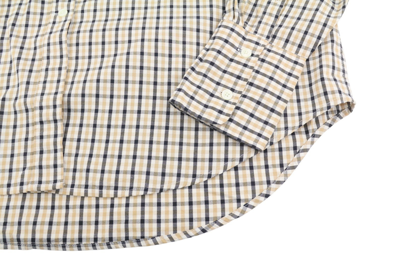 GANT OS Check Women Shirt EU38 M Toffee Beige Button-Up Loose Fit Casual