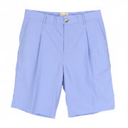SCOTCH & SODA Men Shorts W32 Blue Pleated Zip Fly Casual Chino