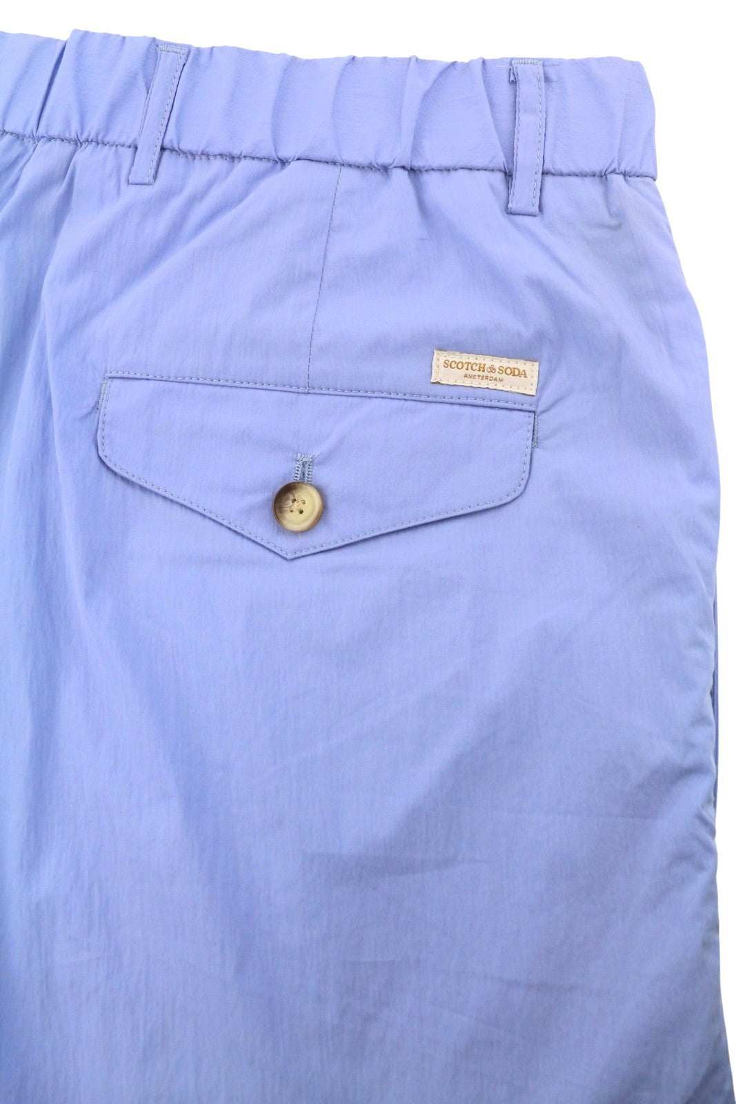 SCOTCH & SODA Men Shorts W32 Blue Pleated Zip Fly Casual Chino