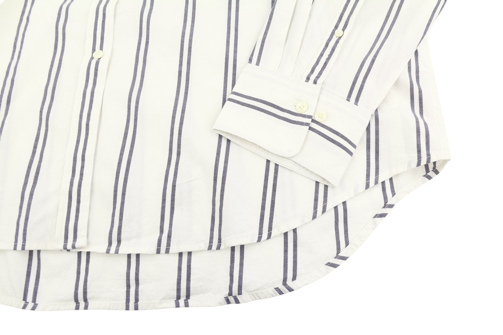 GANT OS Stripe Women Shirt EU42 L Classic Blue Patch Pocket Button-Up Casual