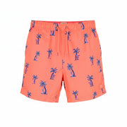SCOTCH & SODA Men Swimwear W31 Orange Palm Tree Print Mesh Drawstring Waist
