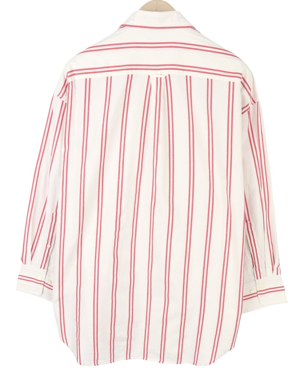 GANT OS Stripe Women Shirt EU38 M Bricht Red Patch Pocket Button-Up Casual