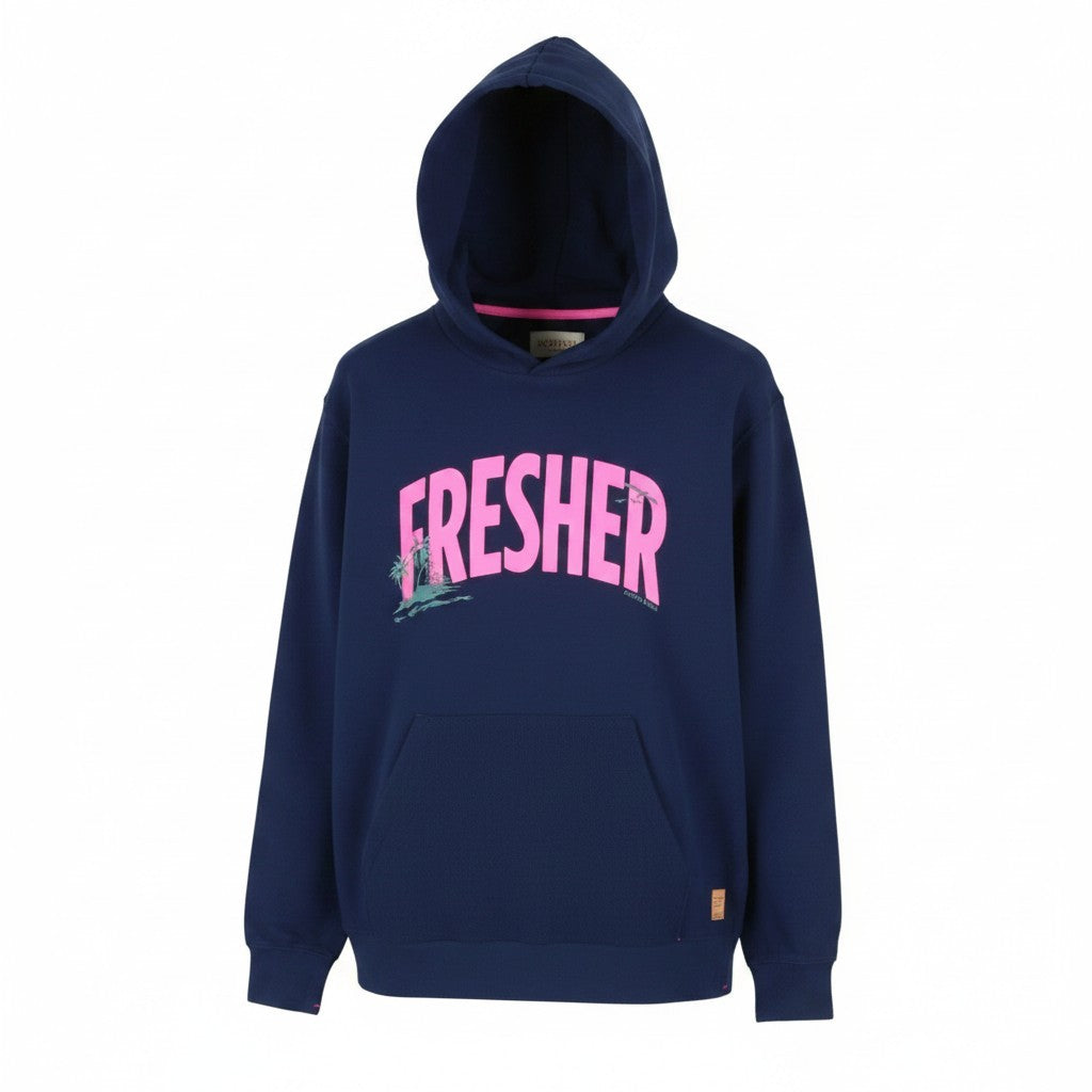 SCOTCH & SODA Men Hoodie M Dark Blue Kangaroo Pocket Hooded Pull On