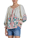 Blouse Embroidered Wild Floral