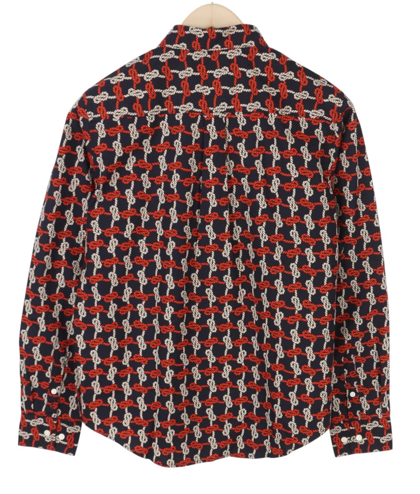 GANT Regular Knot Print Women Shirt EU38 M Evening Blue Button-Up Spread Casual