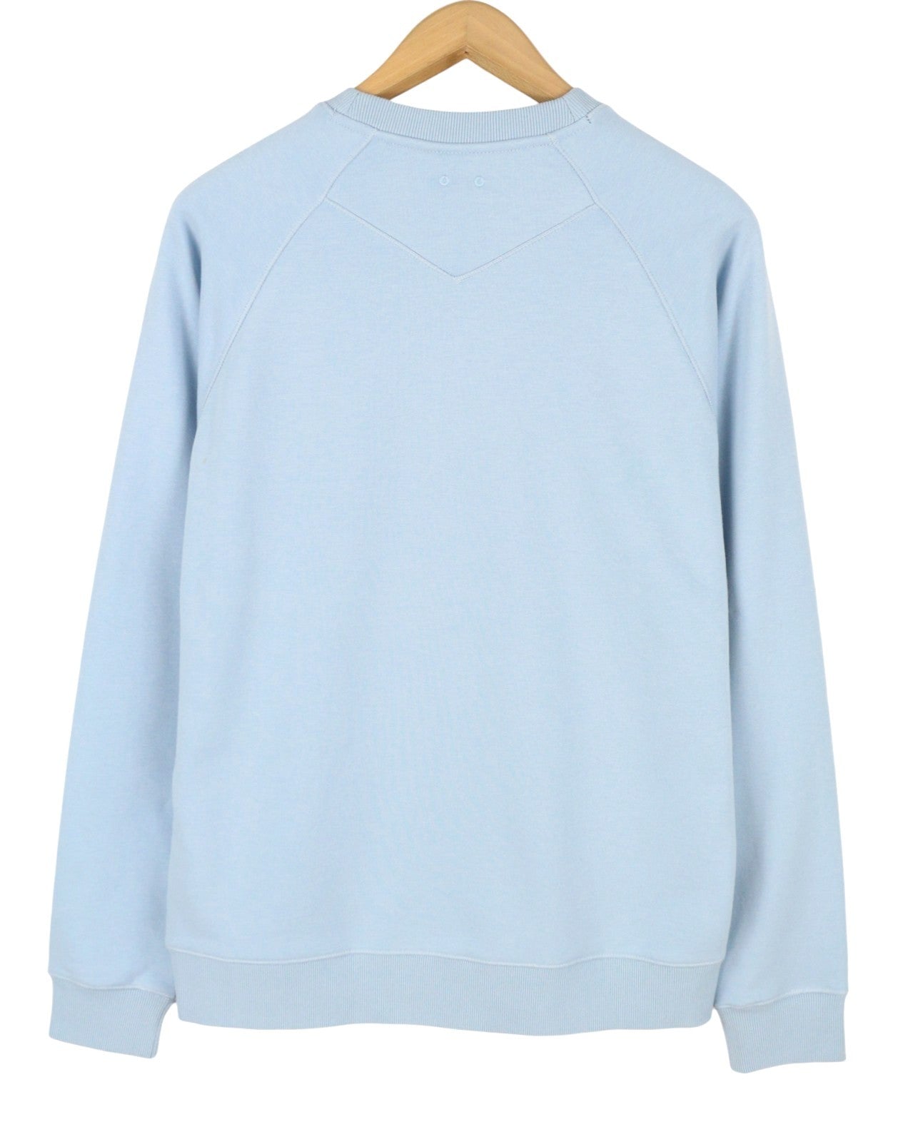 SCOTCH & SODA Men Sweatshirt M Light Blue Embroidered Logo Crew Neck Pull On