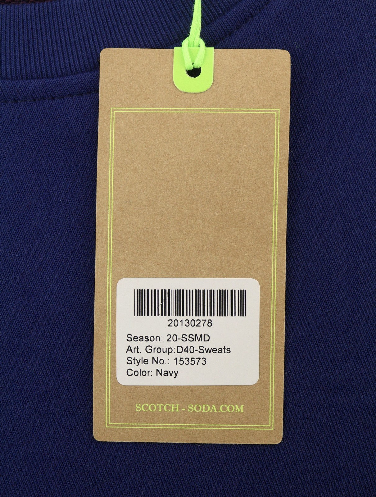 SCOTCH & SODA Men Sweatshirt M Dark Blue Patch Pocket Crew Neck Pull On