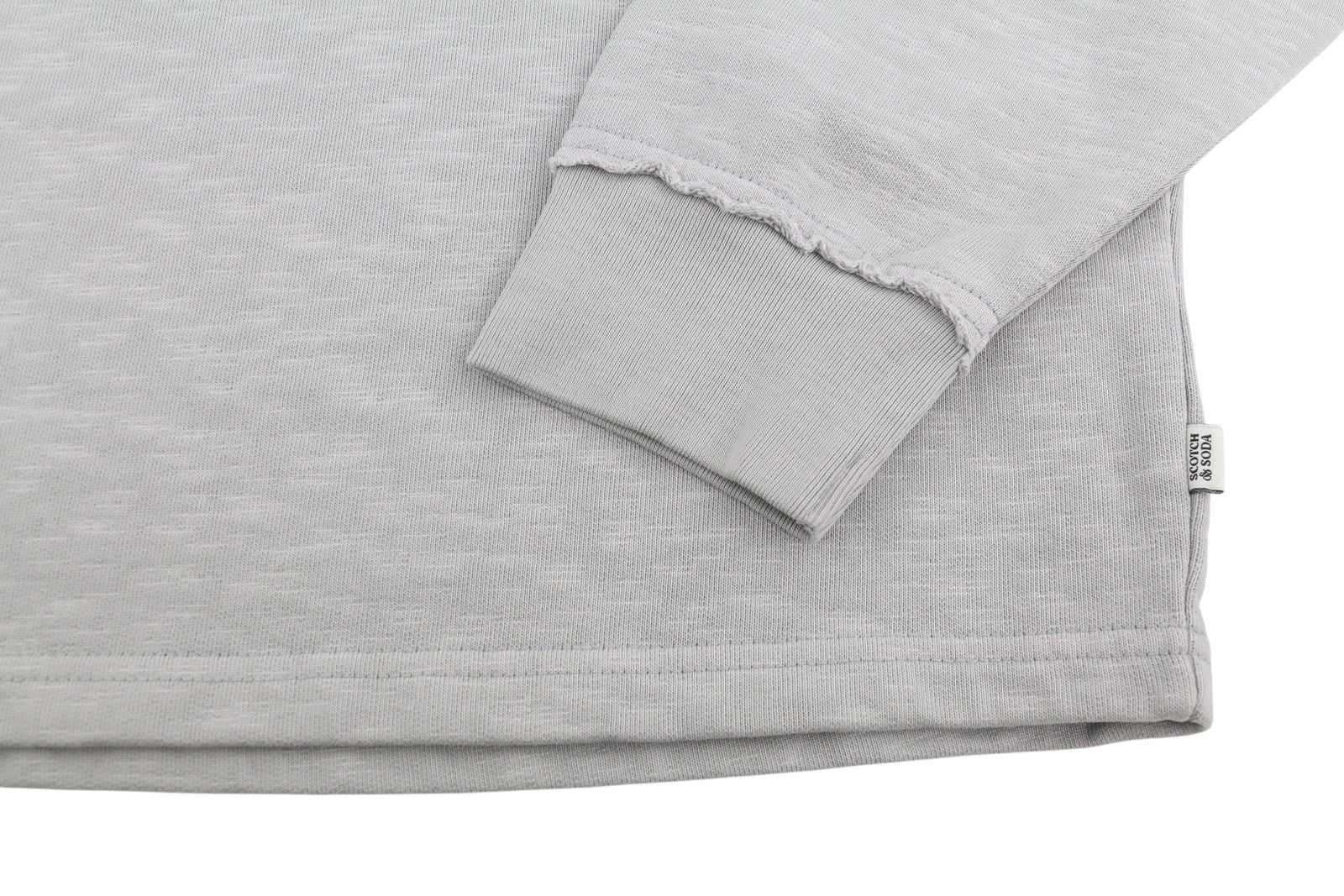 SCOTCH & SODA Men Sweatshirt L Grey Melange Oversized Crew Neck Pull On