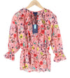 Blouse Wild Floral Flounce
