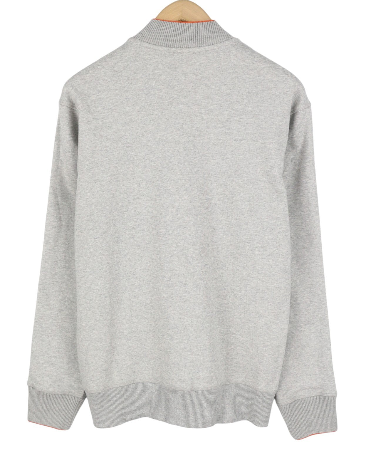 SCOTCH & SODA Men Sweatshirt M Grey Melange Organic Cotton Full Zip Bomber