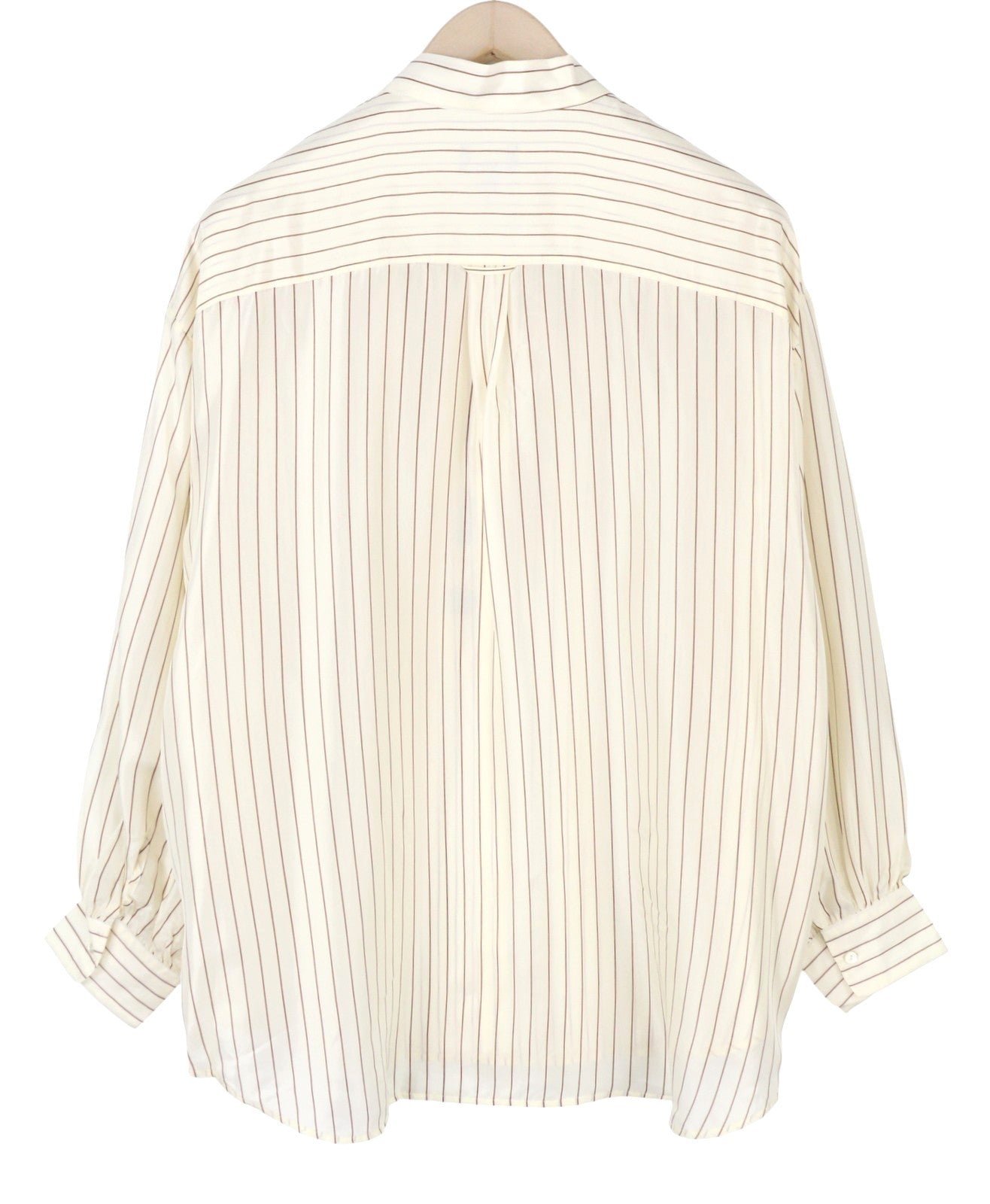 GANT Silk Pinstripe Bow Women Shirt EU44 XL Oversized Fit Button-Up Long Sleeve
