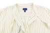 Button-Up Silk Pinstripe Bow