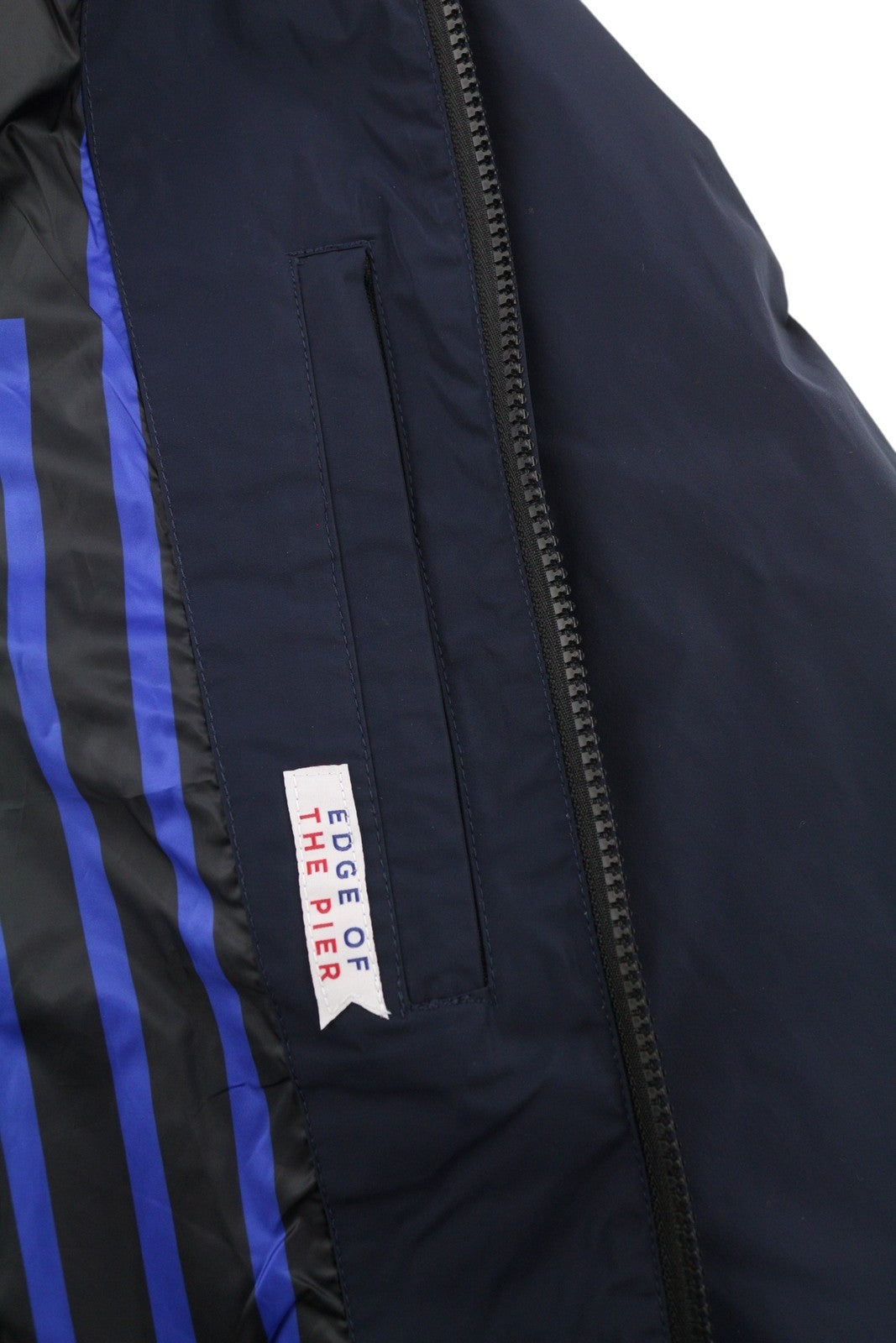 SCOTCH & SODA Men Jacket M Dark Blue High Neck Full Zip Lightweight
