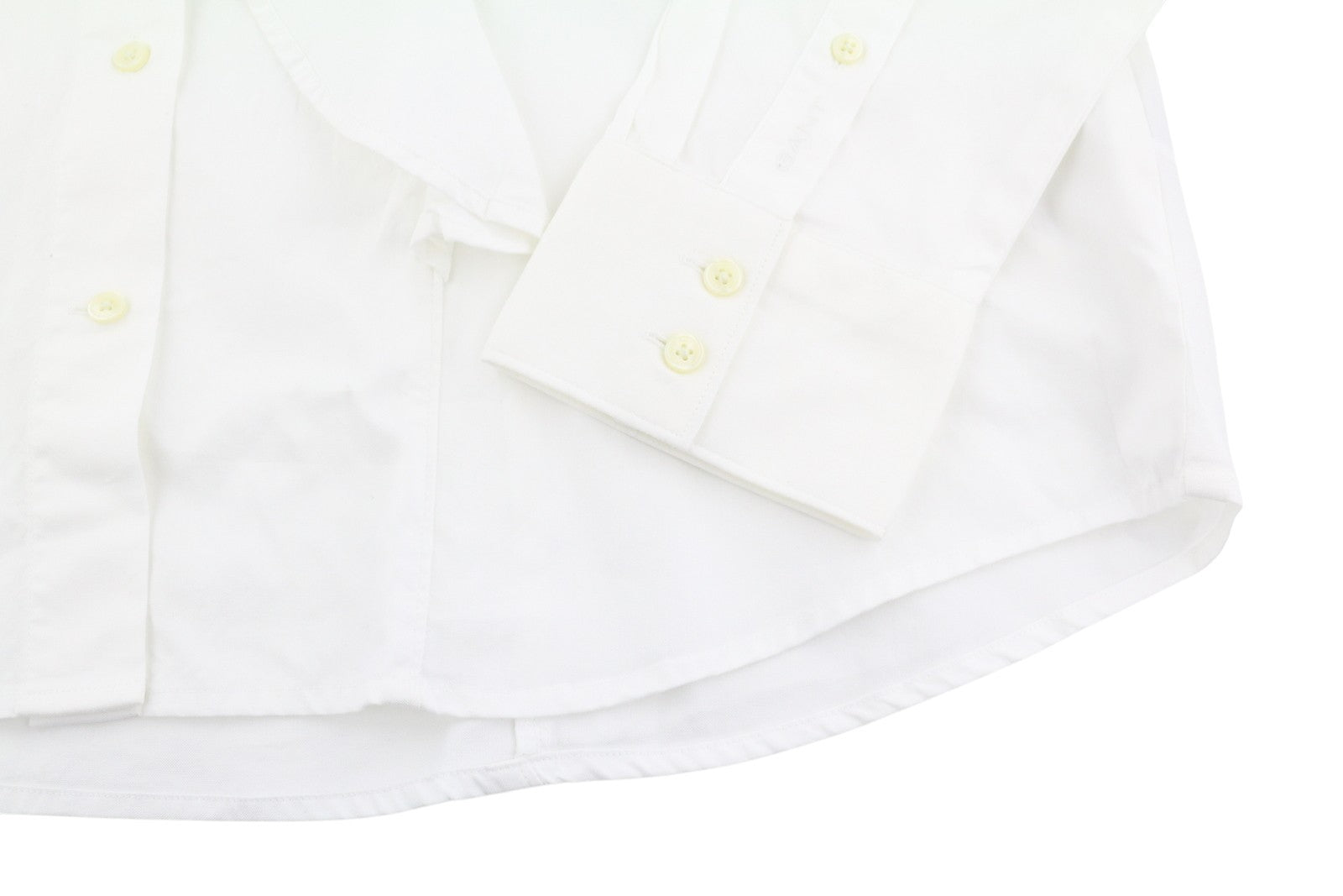 GANT Frill Women Shirt EU46 XL White Oxford Ruffle Button-Up Spread Neck
