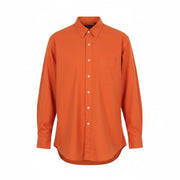 GANT Relaxed Spread Luxury Poplin Women Shirt EU38 M Pumpkin Orange Button