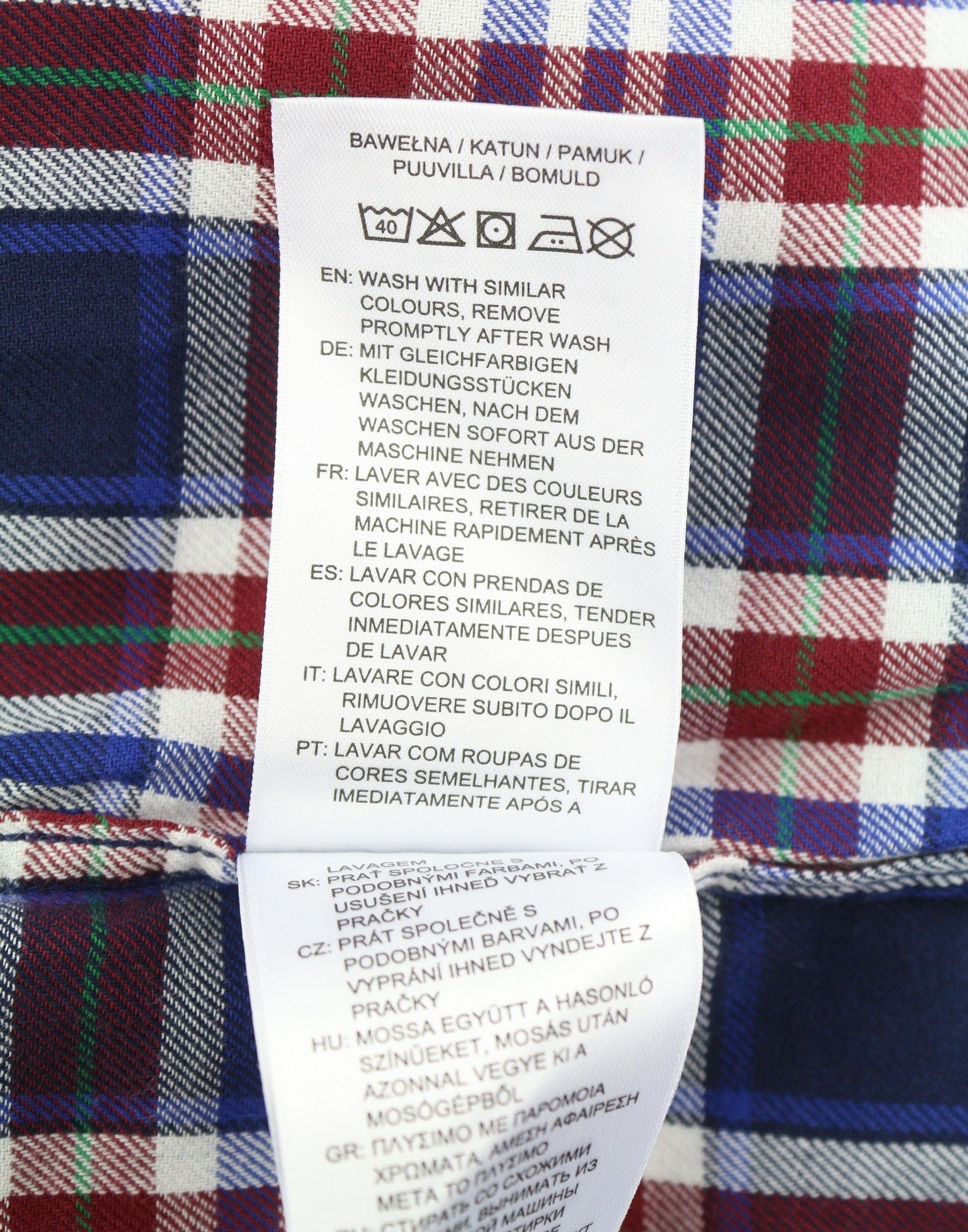 GANT Relaxed Check Flannel Women Shirt EU42 L Classic Blue Button-Up Patch