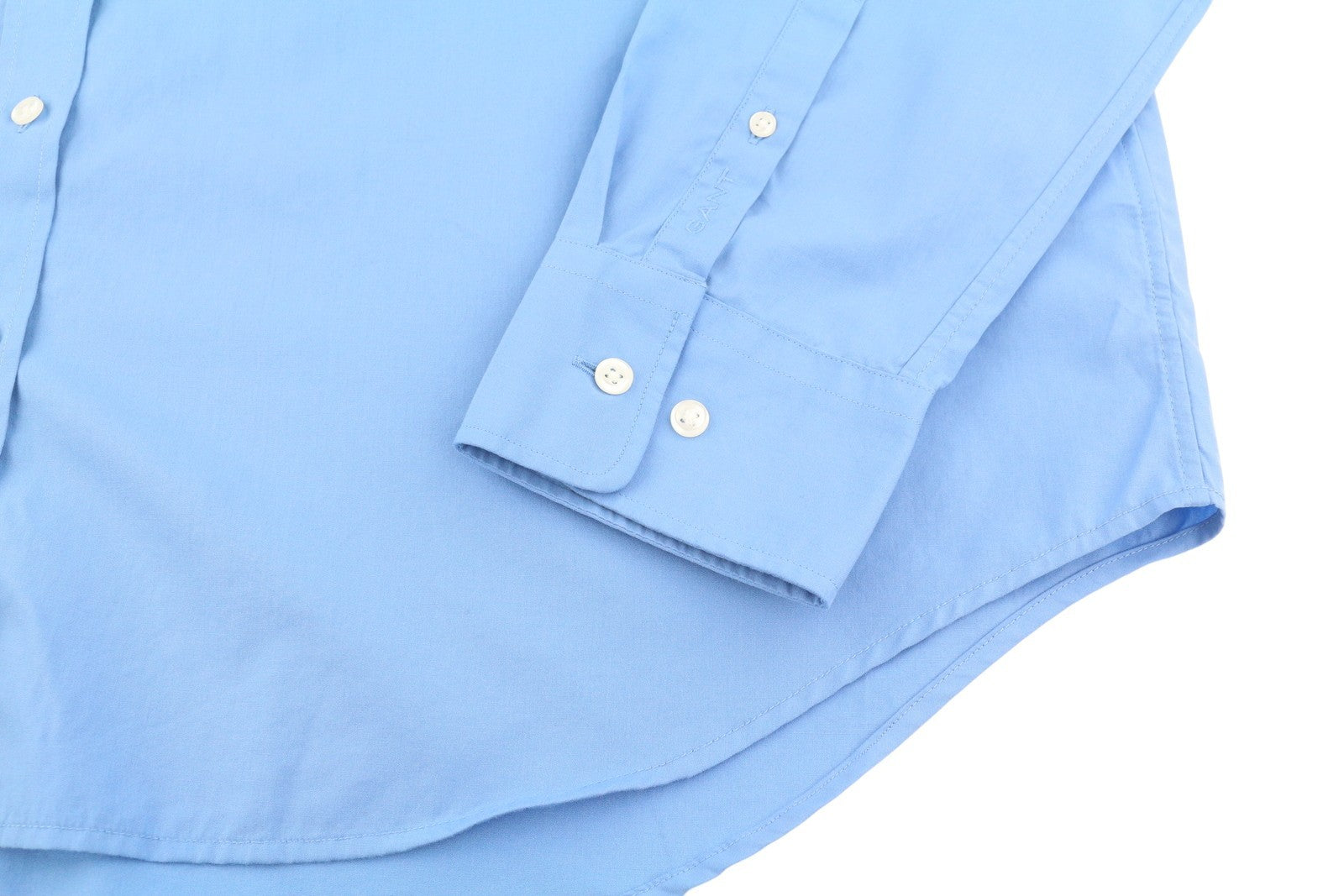GANT Relaxed Spread Luxury Poplin Women Shirt EU46 XL Silver Lake Blue Pocket