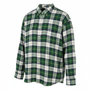 GANT Rel Texture Check Men Shirt 2XL Green Plaid Casual Button-Up Pocket