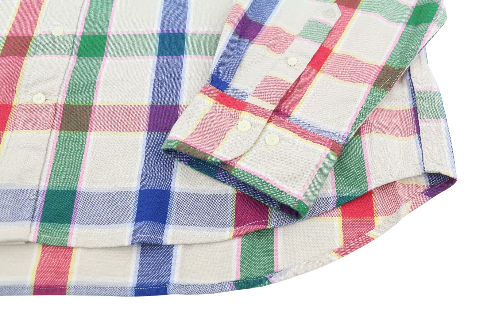 GANT Rel Oxford Check BD Men Shirt 2XL Putty Beige Buttoned Pocket Casual