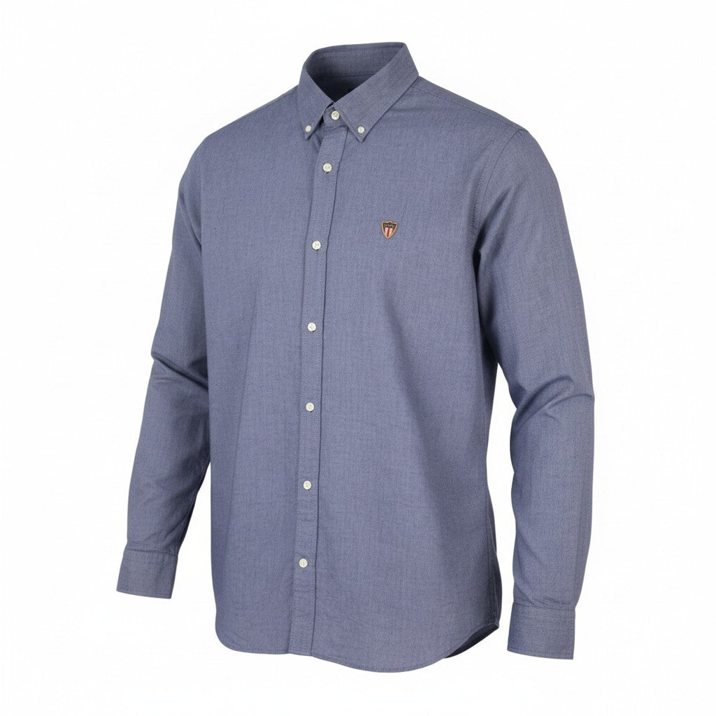 GANT Reg Oxf Banner Shield BD Men Shirt XL Blue Logo Pocket Casual Shirt