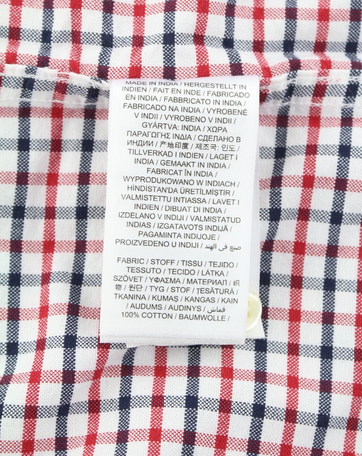 GANT Reg Oxford Tattersall BD Men Shirt L Red Checked Pocket Casual Shirt