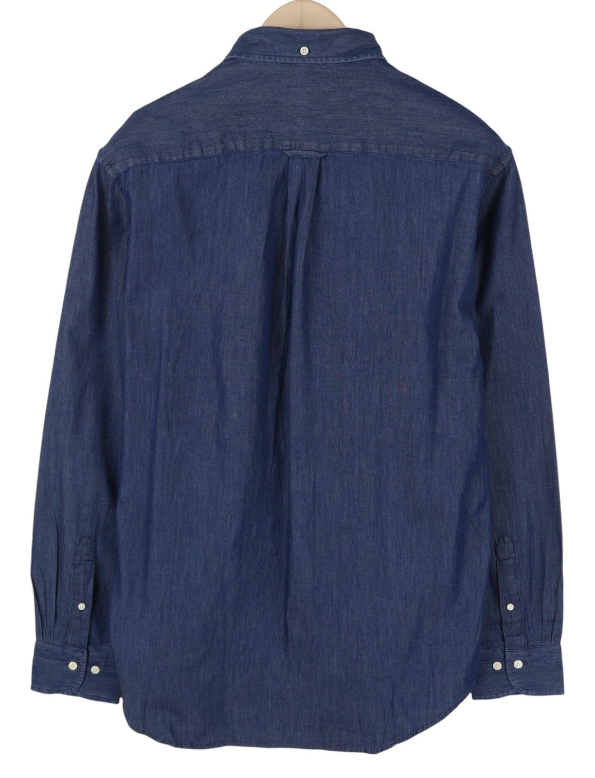 GANT Reg Indigo Banner Shield BD Men Shirt M Indigo Logo Buttoned Casual