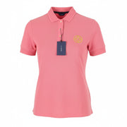 GANT Rope Icon SS Pique Women T-Shirt L Rose Embroidered Polo Casual Top