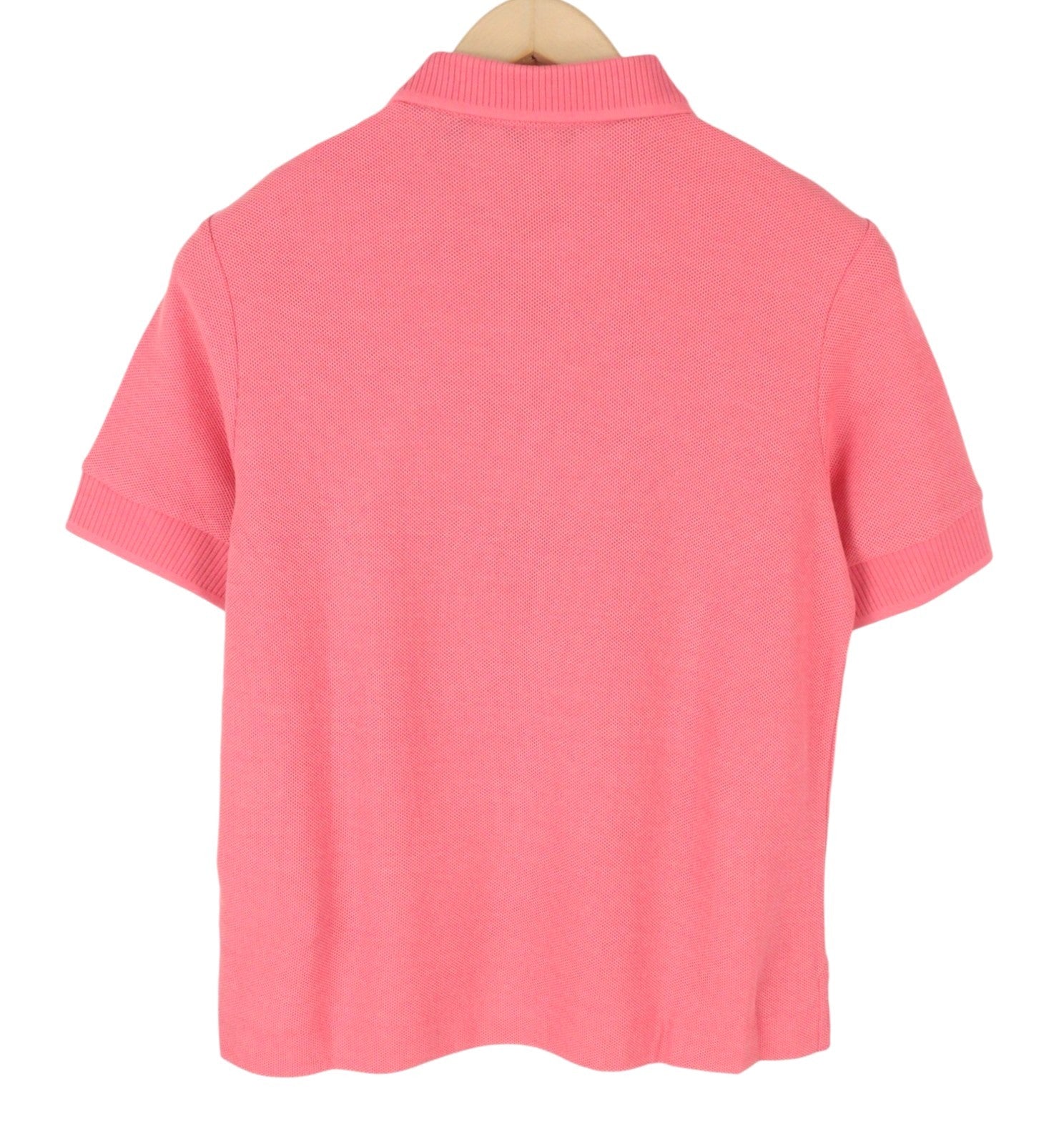 GANT Rope Icon SS Pique Women T-Shirt L Rose Embroidered Polo Casual Top