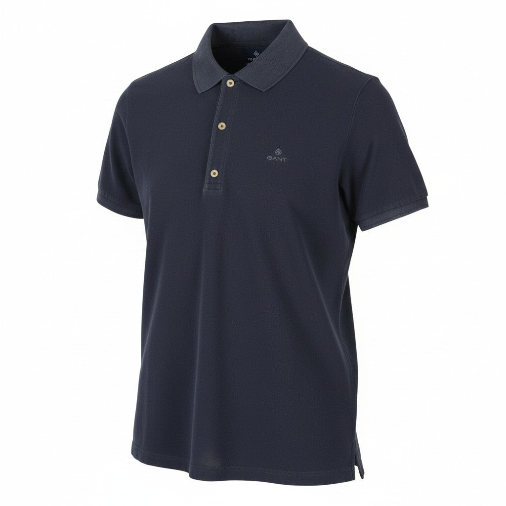 GANT Sunfaded SS Polo Pique Women T-Shirt S Blue Logo Polo Casual Top