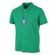 GANT Contrast Collar Pique SS Rugger Men Polos L Green Logo Polo Casual