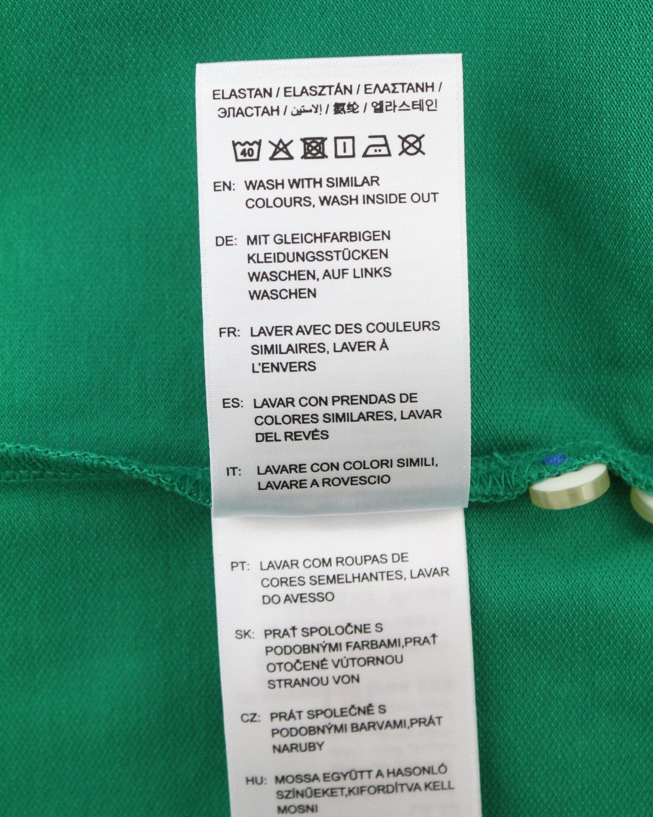 GANT Contrast Collar Pique SS Rugger Men Polos L Green Logo Polo Casual