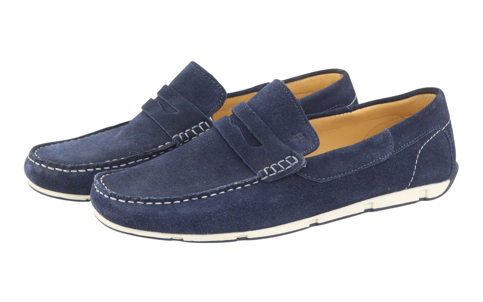 HARMONT & BLAINE Men Casual Shoes EU44 Dark Blue Suede Leather Moccasins