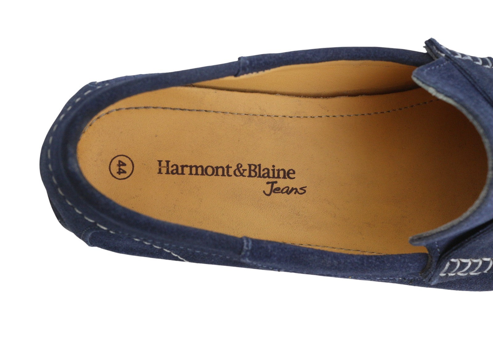 HARMONT & BLAINE Men Casual Shoes EU44 Dark Blue Suede Leather Moccasins