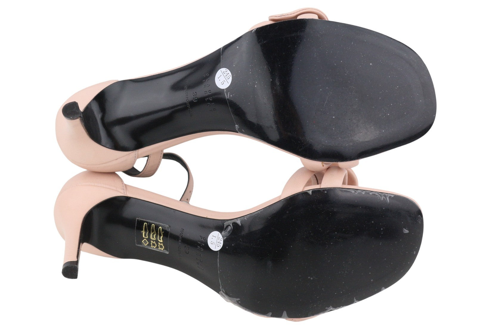 CLAUDIE PIERLOT Alea Women Heel EU39 Pink Goat Leather Bow Strap Sandals RRP289