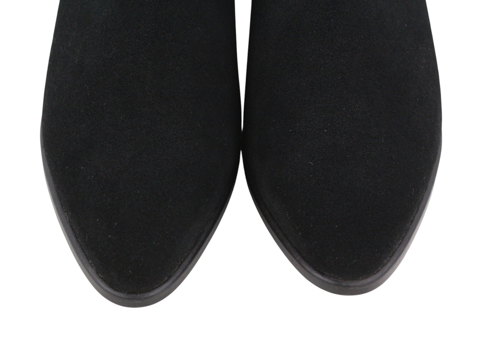 SANDRO Amelya Women Boots EU37 Black Suede Leather Pointed Cowboy RRP295