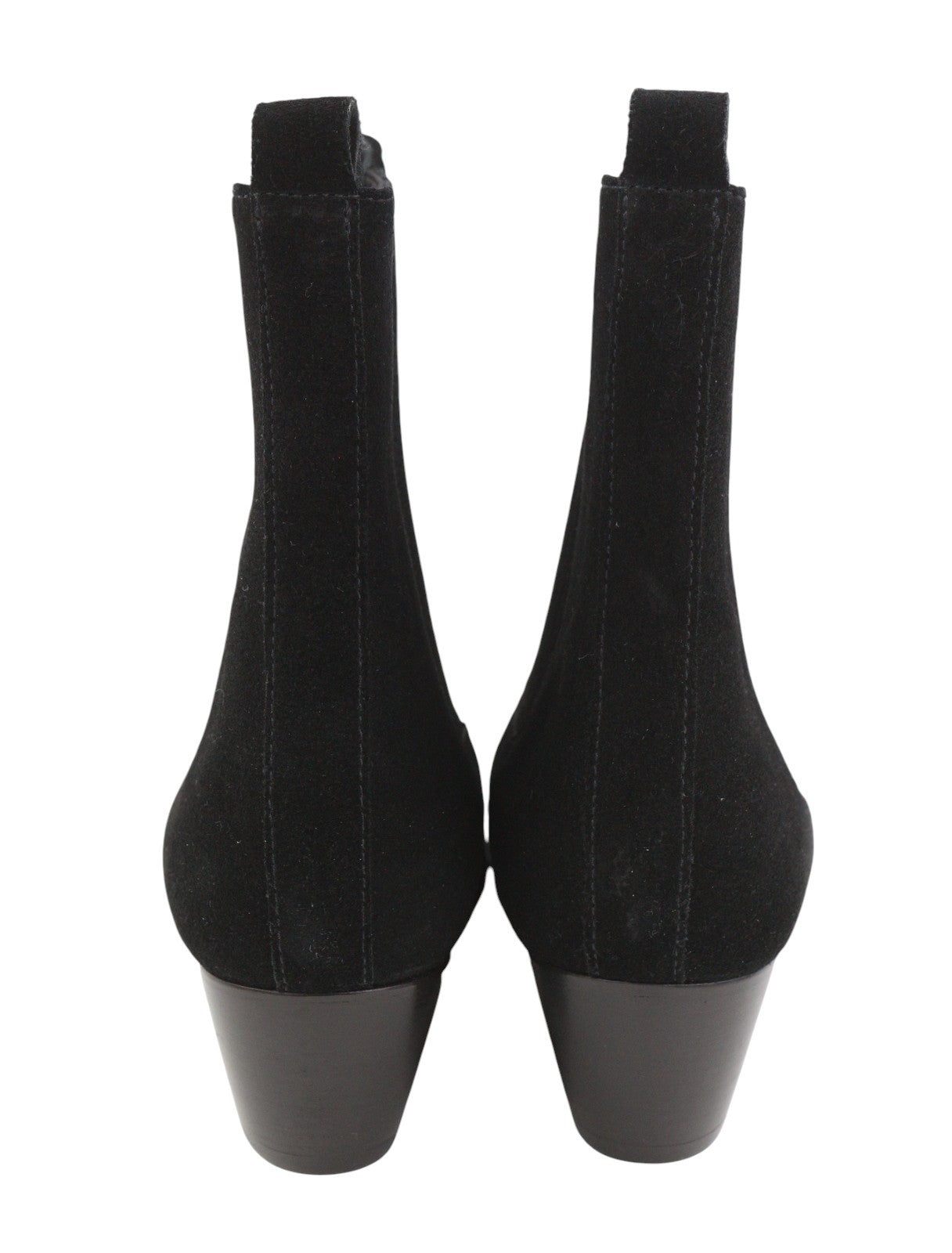 SANDRO Amelya Women Boots EU37 Black Suede Leather Pointed Cowboy RRP295