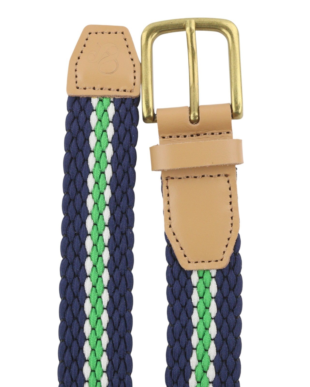 SCOTCH & SODA Men Belt XL Dark Blue Braided Casual Buckle Closure
