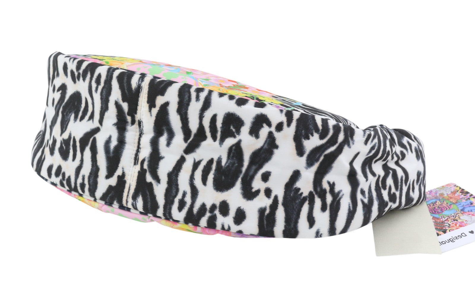 DESIGUAL x Maria Escote Zebra Sling Women Bag OS Colourful Half-Moon Shape