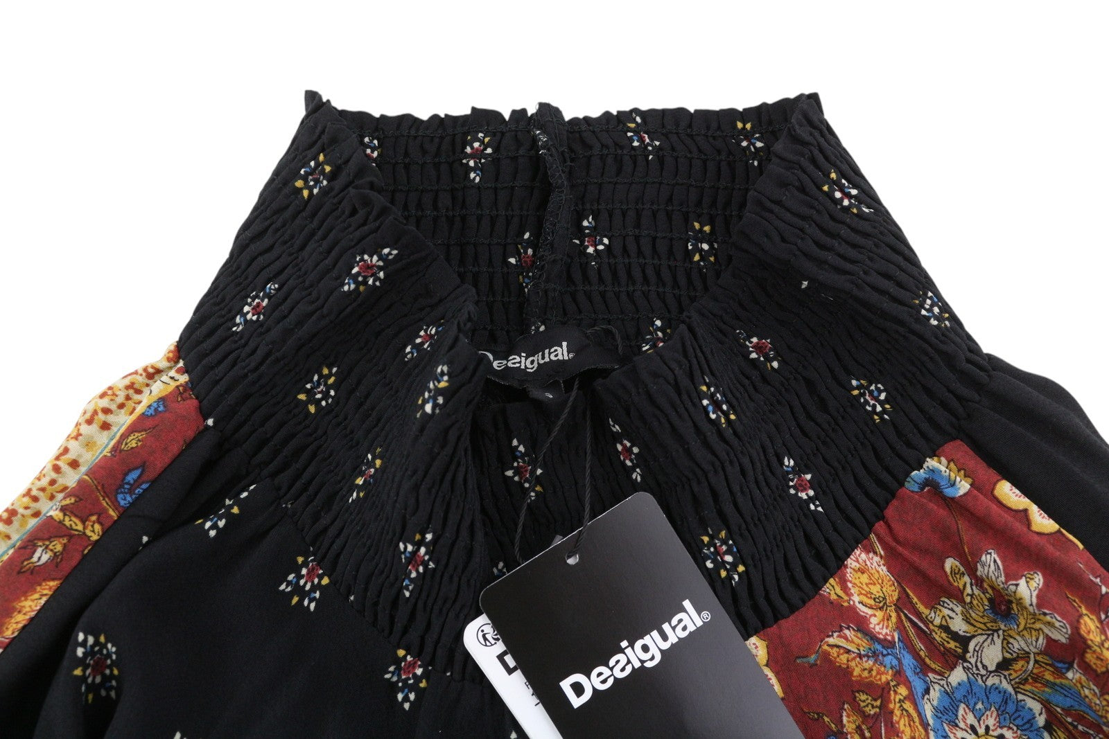 DESIGUAL Blunt Women Skirt S Multicoloured Asymmetric Pattern Midi