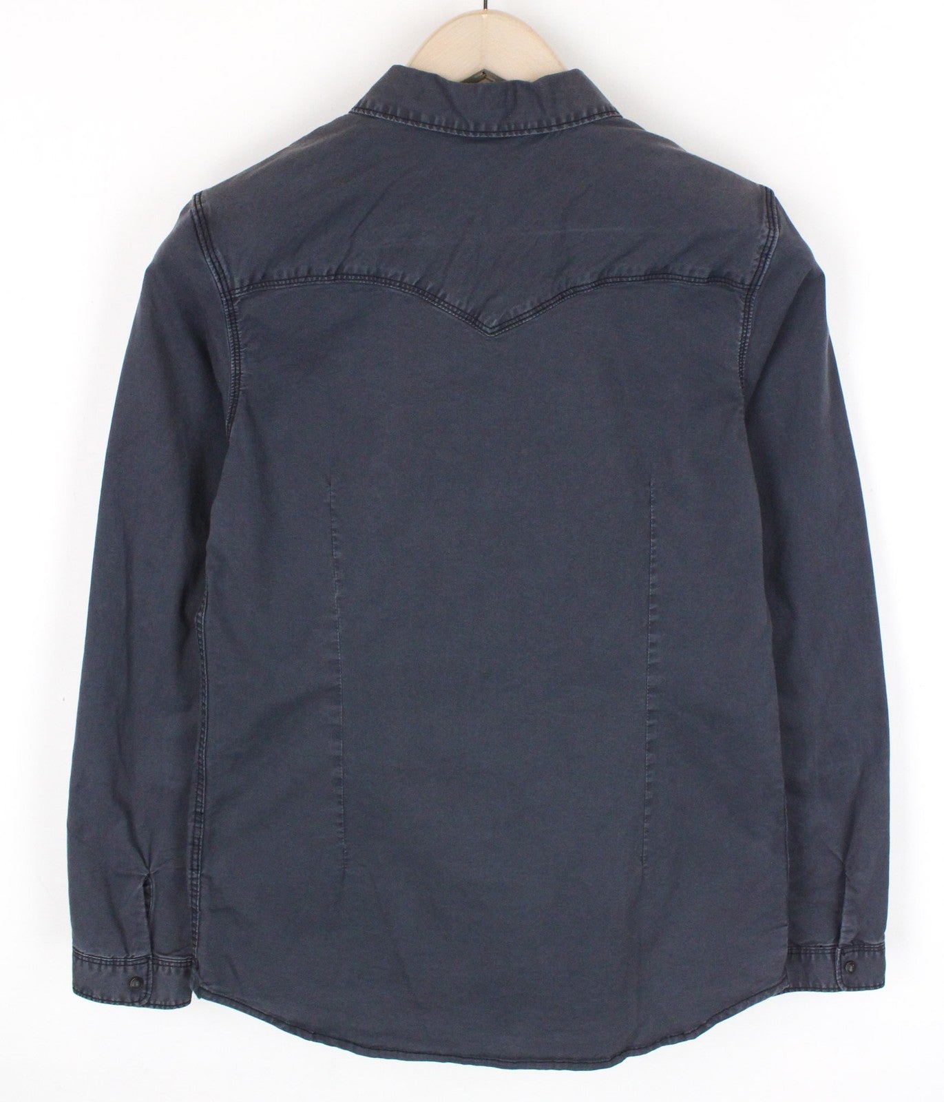SCOTCH & SODA Men Shirt S Dark Grey Western-Style Classic Button Up Long Sleeve