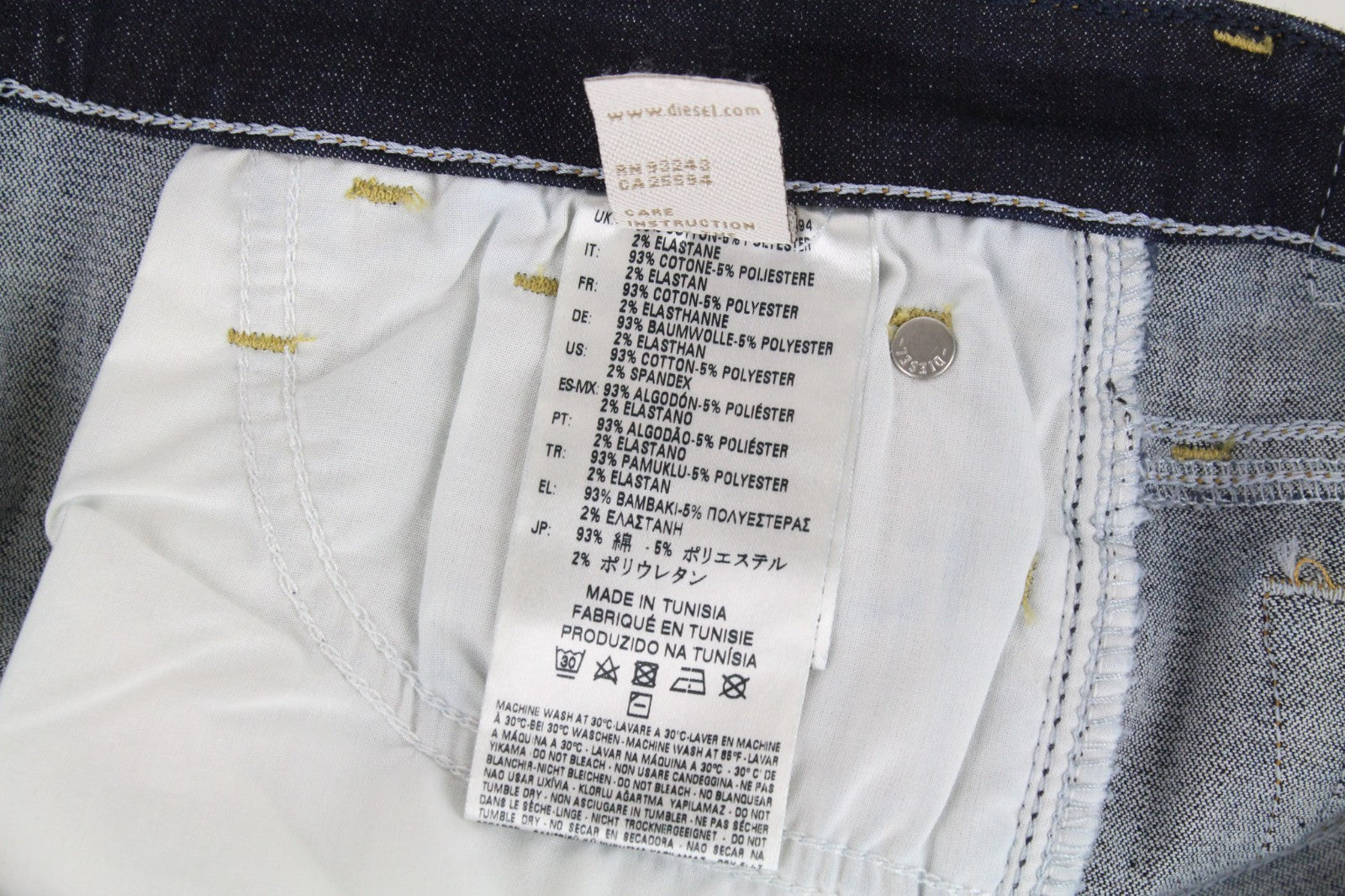 DIESEL Skinzee 0813C Women Jeans W25/L32 Mid Blue Stretch Super Slim Skinny
