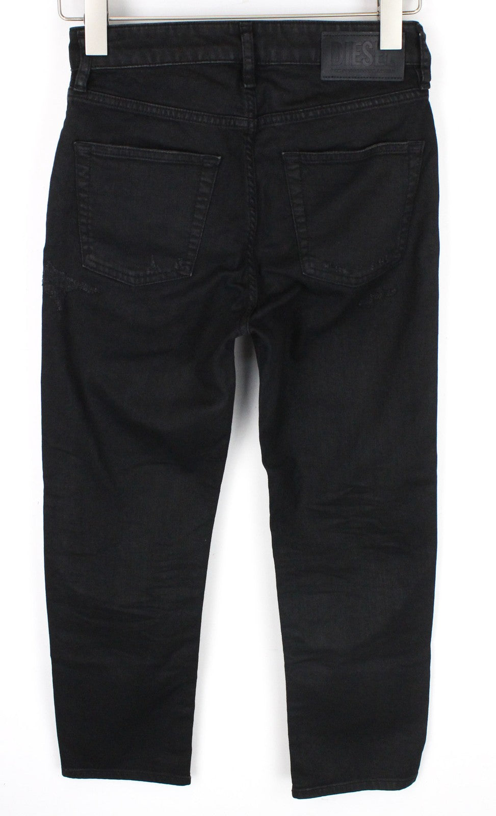 DIESEL Aryel 069JD Women Jeans W25/L32 Black Stretch Button-Fly Straight Fit