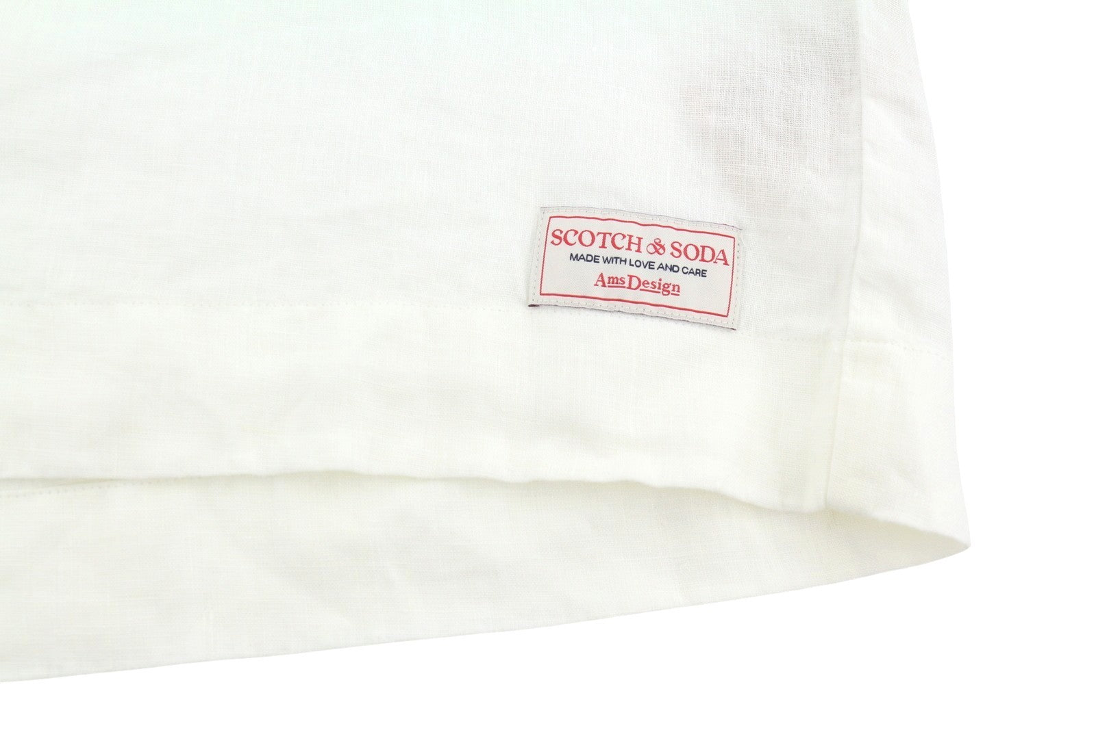 SCOTCH & SODA Men T-Shirt L White Patch Pocket Relaxed Fit Short Sleeve