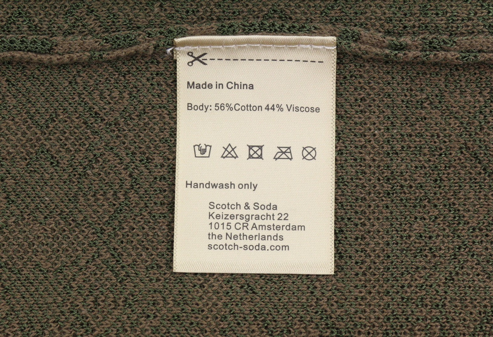 SCOTCH & SODA Men Shirt M Brown Patterned Jacquard Knit Button Up Short Sleeve
