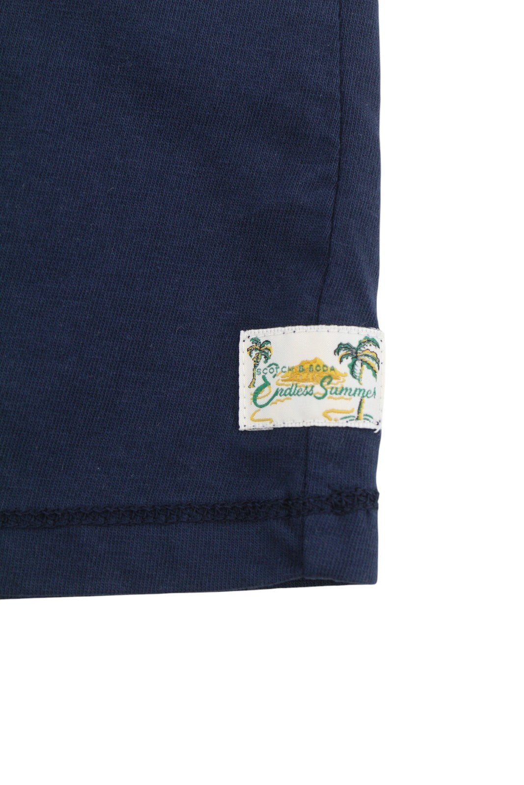 SCOTCH & SODA Men T-Shirt M Dark Blue Crew Neck Patch Pocket Short Sleeved