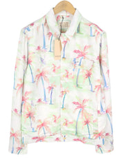 SCOTCH & SODA Men Jacket M Colourful Palm Tree Hawaii Hemp Blend Button Up