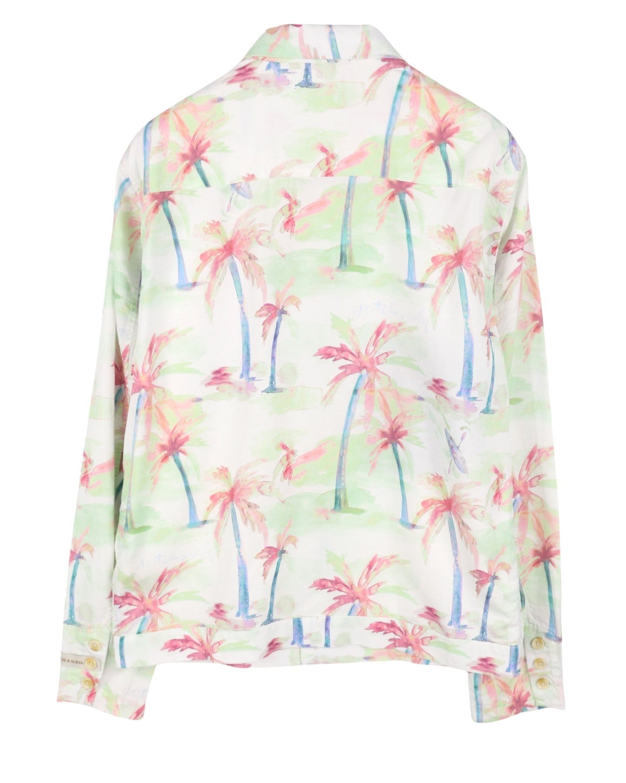SCOTCH & SODA Men Jacket M Colourful Palm Tree Hawaii Hemp Blend Button Up