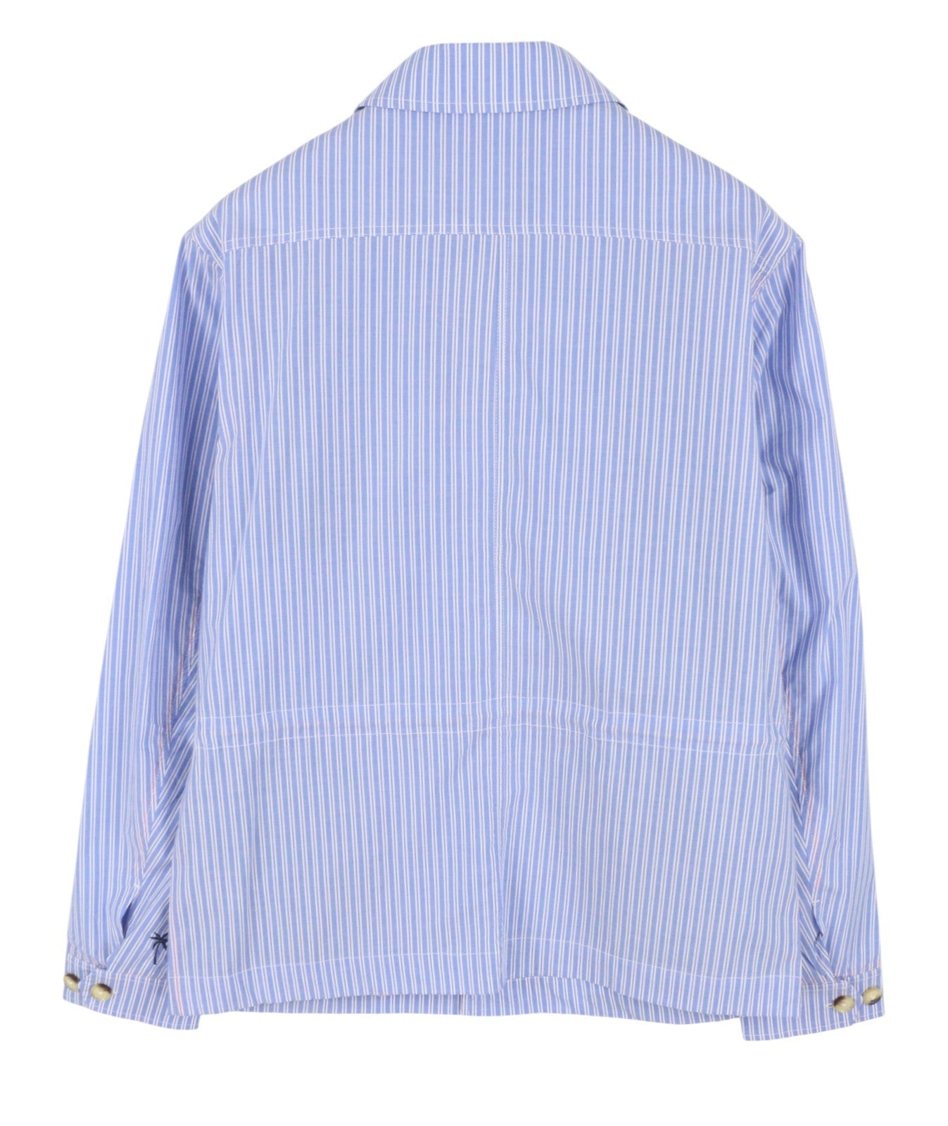 SCOTCH & SODA Men Jacket M Blue Pinstriped Button Up Patch Pocket Lightweight